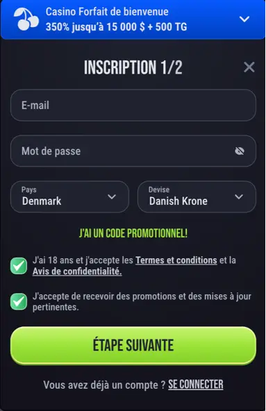 Formularz rejestracji SlimKing